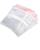 100-Piece Reusable Zip Lock Plastic Packaging Bags Set Clear 10x15cm